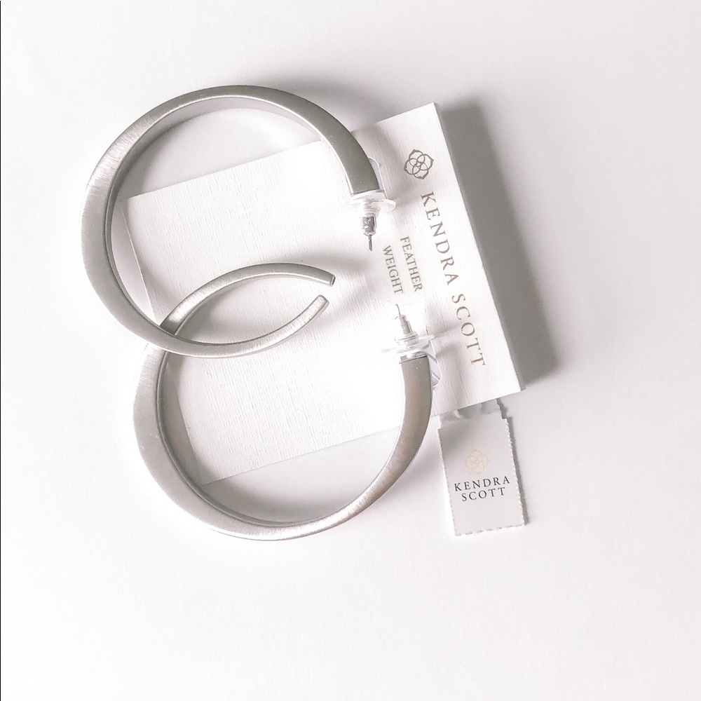 Kendra Scott Silver Hoop Earnings NWT